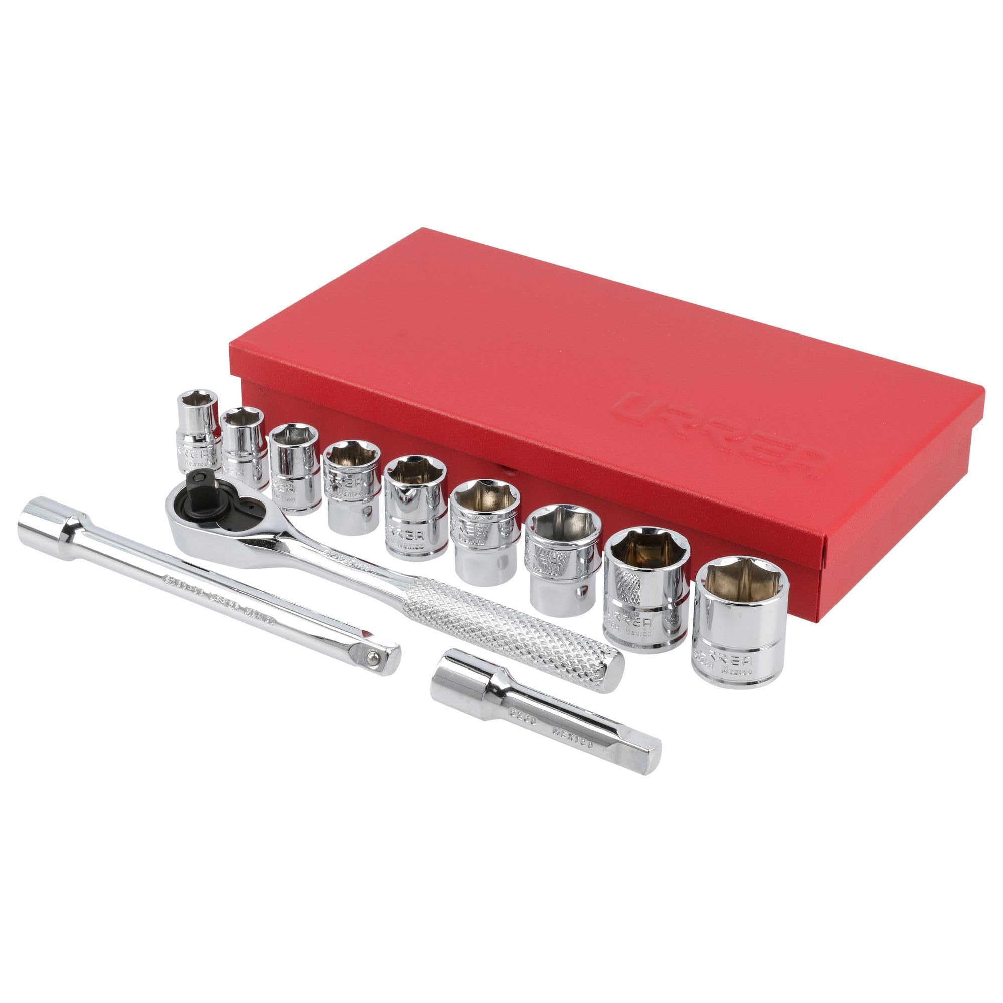 Amazon.com: Urrea 52128 6 Point 3/8-Inch Drive Chrome Socket Set